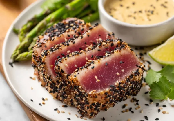 Air Fryer Tuna Steak Sesame Beautiful Crispy Dinner Your Family Will Love