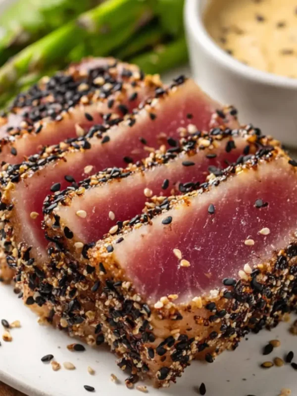 Air Fryer Tuna Steak Sesame Beautiful Crispy Dinner Your Family Will Love
