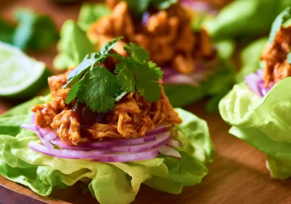 BBQ Pulled Chicken Lettuce Cups Warm Satisfying Way to Make Real Flavor