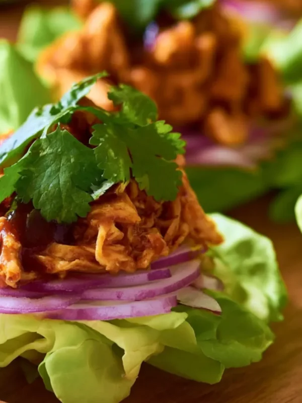 BBQ Pulled Chicken Lettuce Cups Warm Satisfying Way to Make Real Flavor
