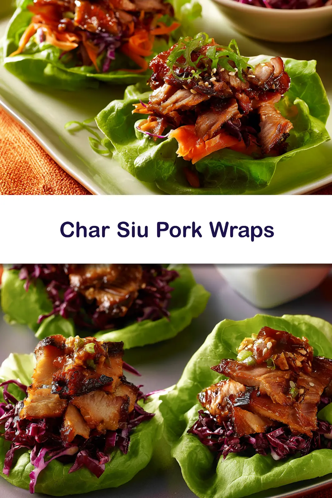 Char Siu Pork Lettuce Wraps Irresistible Easy Way to Love This Real Flavor 6 Char Siu Pork Lettuce Wraps served and ready to eat, easy homemade dish