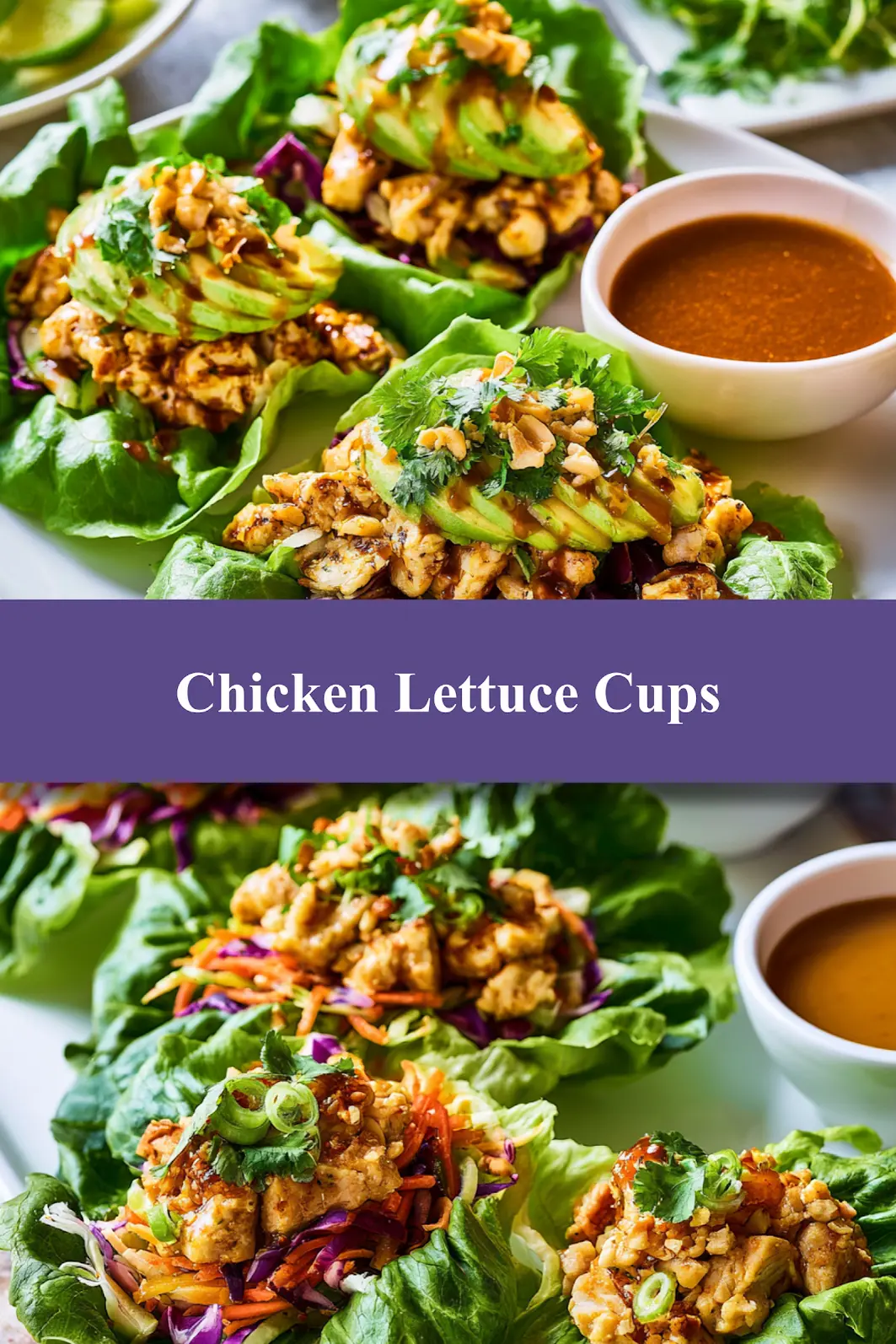Cheesecake Factory Chicken Lettuce Cups recipe, served and ready to eat, easy homemade dish