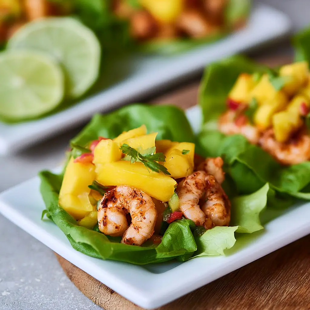 Mango Shrimp Lettuce Cups Vibrant Fresh Way to Make Your New Favorite 5 Mango shrimp lettuce cups served and ready to eat, an easy homemade dish