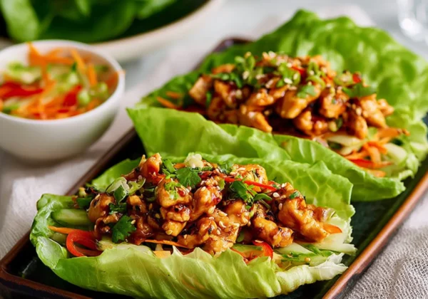 Teriyaki Chicken Lettuce Cups Satisfying New Way to Make a Real Fresh Dinner