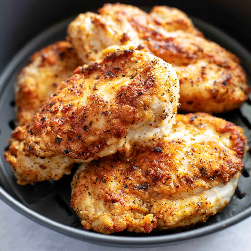 Air Fryer Cooking Times Frozen Chicken That Make Real Crispy Satisfying Dinners 5 Air Fryer Frozen Chicken recipe, served and ready to eat, easy homemade dish