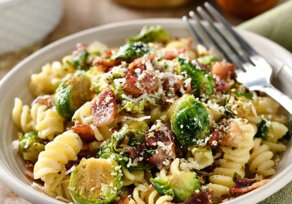 Maple Bacon Brussels Pasta Cozy and Satisfying New Way to Make Dinner