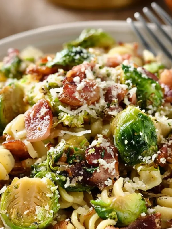 Maple Bacon Brussels Pasta Cozy and Satisfying New Way to Make Dinner