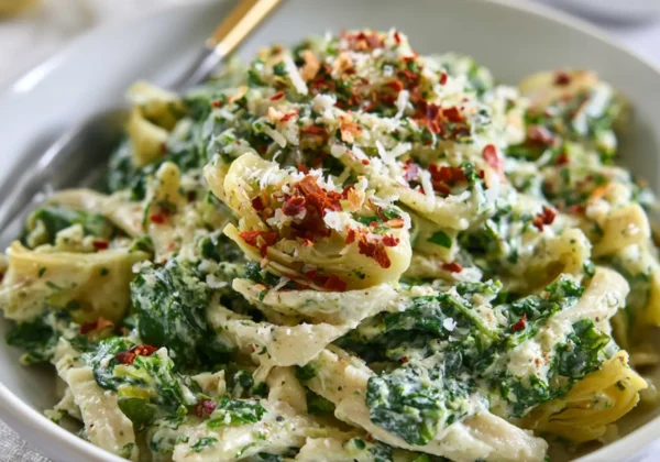 Spinach Artichoke Protein Pasta Satisfying New Way to Make Dinner Better