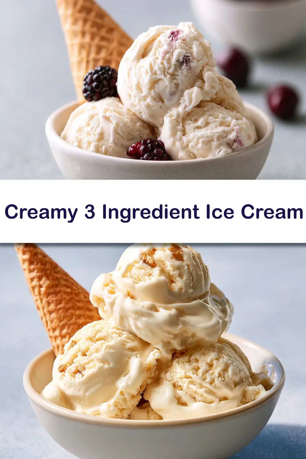 3 Ingredient Ice Cream Surprisingly Simple Way to Make Real Creamy Bliss 6 3 Ingredient Ice Cream recipe, served and ready to eat, easy homemade dish