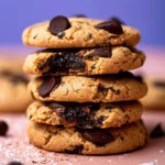 HIGH PROTEIN CHOCOLATE CHIP COOKIES recipe, served and ready to eat, easy homemade dish