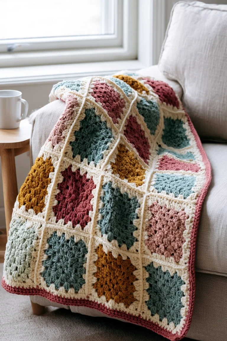 Easy Granny Square Blanket Pattern for Beginners (Free, 3 Sizes) — free crochet pattern
