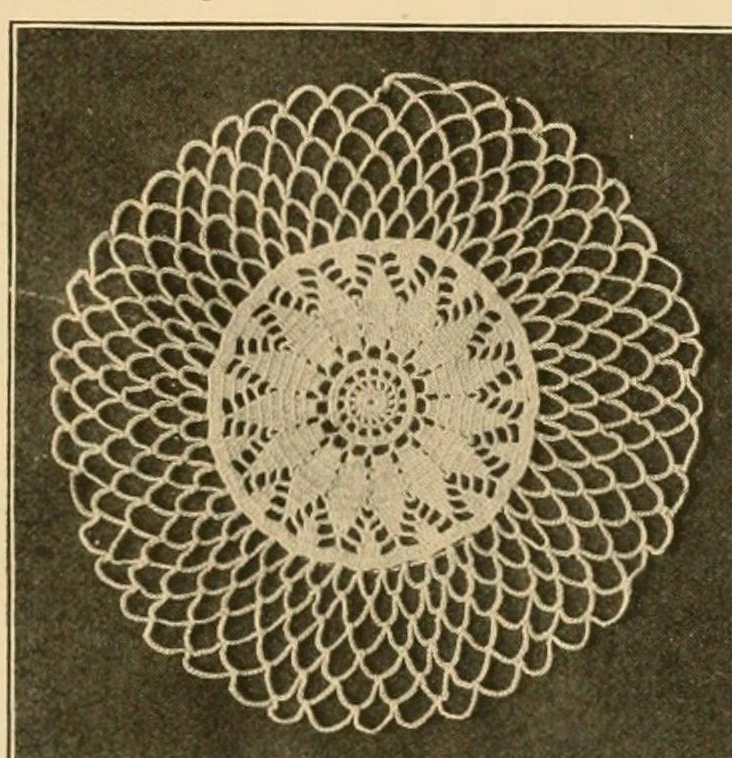 Star Plate Doily 1 Star Plate Doily — original 1915 photograph of the crochet plate doily