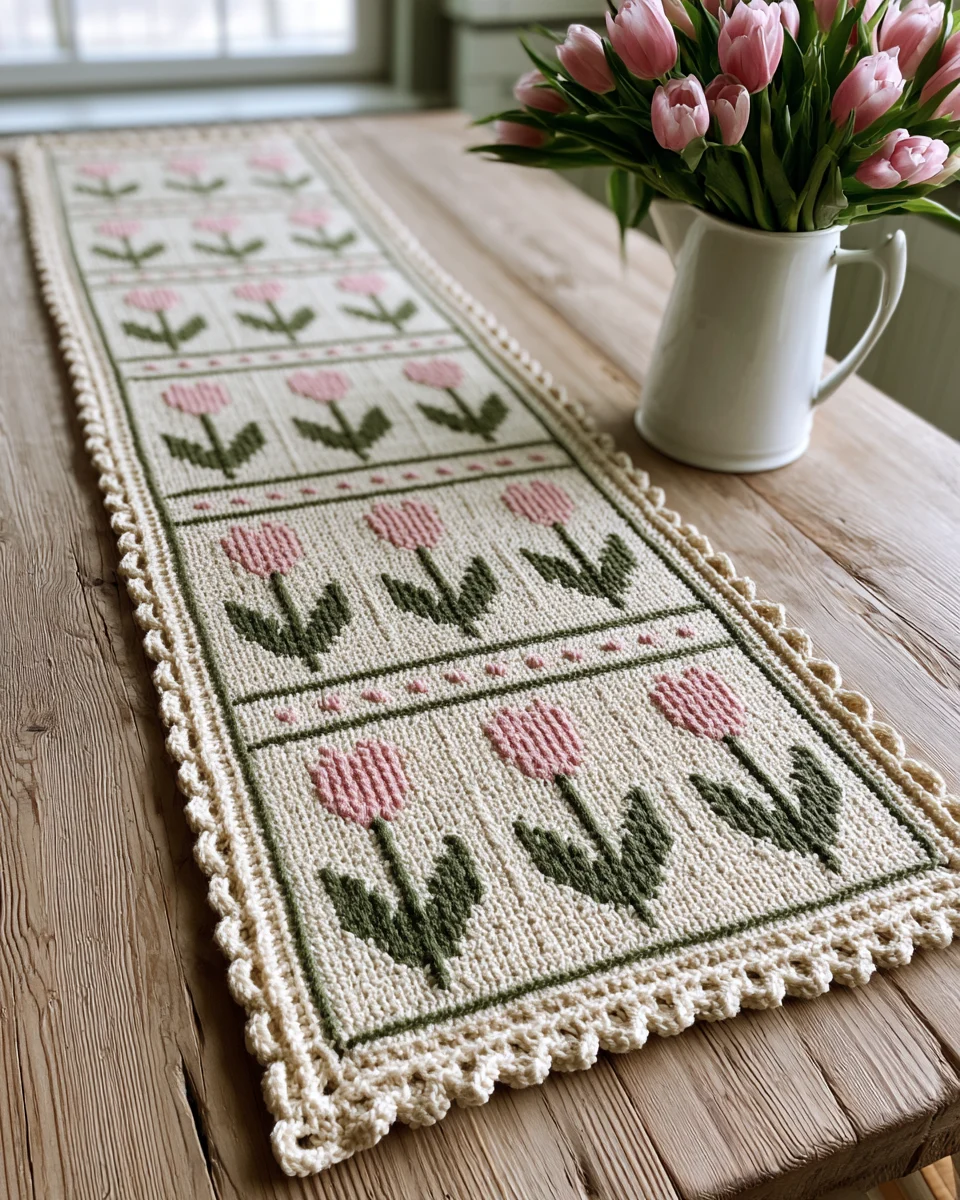 Tulip Table Runner 1 Tulip Table Runner — illustration